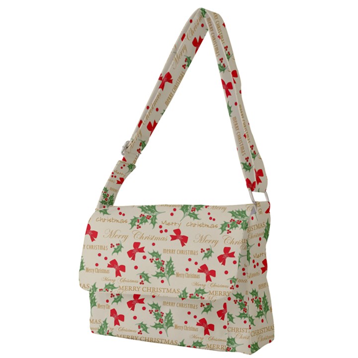 Christmas-paper-scrapbooking-- Full Print Messenger Bag (L)