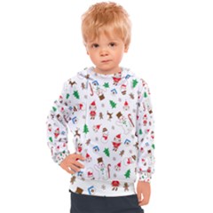 Christmas Shading Pattern Kids  Hooded Pullover