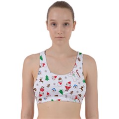 Christmas Shading Pattern Back Weave Sports Bra by Amaryn4rt