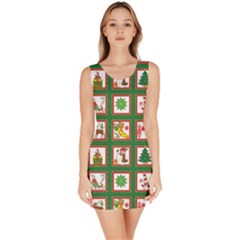 Christmas-paper-christmas-pattern Bodycon Dress by Amaryn4rt