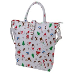 Christmas Shading Pattern Buckle Top Tote Bag by Amaryn4rt