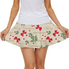 Christmas-paper-scrapbooking-- Women s Skort by Amaryn4rt