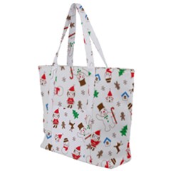 Christmas Shading Pattern Zip Up Canvas Bag by Amaryn4rt