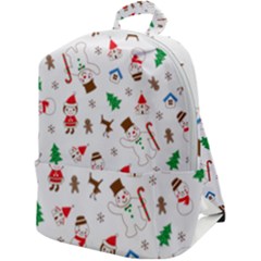 Christmas Shading Pattern Zip Up Backpack by Amaryn4rt