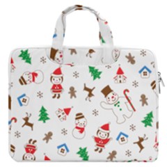 Christmas Shading Pattern Macbook Pro 13  Double Pocket Laptop Bag by Amaryn4rt