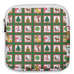 Christmas-paper-christmas-pattern Mini Square Pouch by Amaryn4rt