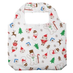 Christmas Shading Pattern Premium Foldable Grocery Recycle Bag by Amaryn4rt