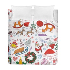 Christmas Theme Decor Illustration Pattern Duvet Cover Double Side (full/ Double Size) by Amaryn4rt