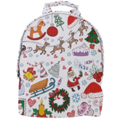 Christmas Theme Decor Illustration Pattern Mini Full Print Backpack by Amaryn4rt