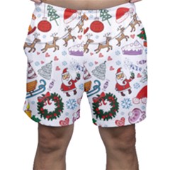 Christmas Theme Decor Illustration Pattern Men s Shorts by Amaryn4rt