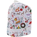 Christmas Theme Decor Illustration Pattern Zip Bottom Backpack View2