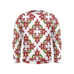 Christmas-wallpaper-background Kids  Sweatshirt by Amaryn4rt