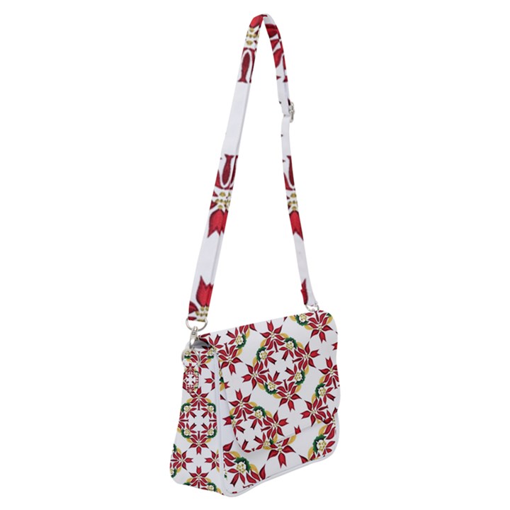 Christmas-wallpaper-background Shoulder Bag with Back Zipper