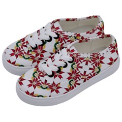 Christmas-wallpaper-background Kids  Classic Low Top Sneakers by Amaryn4rt