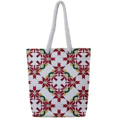 Christmas-wallpaper-background Full Print Rope Handle Tote (small) by Amaryn4rt