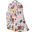 Colorful-funny-christmas-pattern Merry Xmas Double Compartment Backpack View1