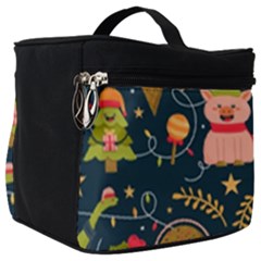 Colorful-funny-christmas-pattern Merry Christmas Xmas Make Up Travel Bag (big) by Amaryn4rt