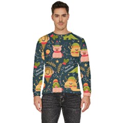 Colorful-funny-christmas-pattern Merry Christmas Xmas Men s Fleece Sweatshirt by Amaryn4rt