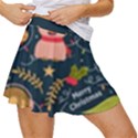 Colorful-funny-christmas-pattern Merry Christmas Xmas Women s Skort View3