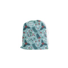 Seamless-pattern-with-berries-leaves Drawstring Pouch (xs) by Amaryn4rt