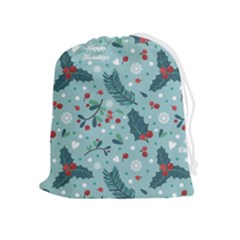 Seamless-pattern-with-berries-leaves Drawstring Pouch (xl) by Amaryn4rt