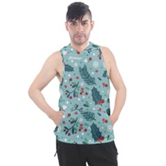 Seamless-pattern-with-berries-leaves Men s Sleeveless Hoodie by Amaryn4rt