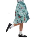 Seamless-pattern-with-berries-leaves Kids  Ruffle Flared Wrap Midi Skirt View3