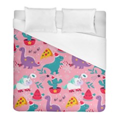 Colorful-funny-christmas-pattern Ho Ho Ho Duvet Cover (full/ Double Size) by Amaryn4rt