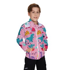 Colorful-funny-christmas-pattern Ho Ho Ho Kids  Windbreaker