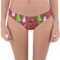 Santa Snowman Gift Holiday Christmas Cartoon Reversible Hipster Bikini Bottoms View3