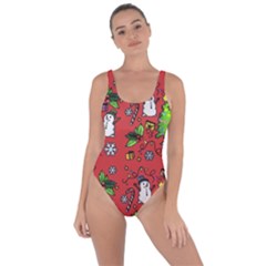 Santa Snowman Gift Holiday Christmas Cartoon Bring Sexy Back Swimsuit