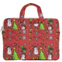 Santa Snowman Gift Holiday Christmas Cartoon MacBook Pro 16  Double Pocket Laptop Bag  View2