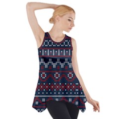 Christmas-concept-with-knitted-pattern Side Drop Tank Tunic by Amaryn4rt