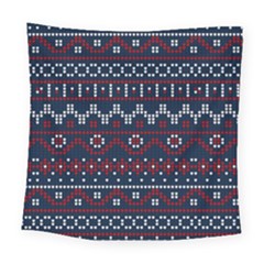 Christmas-concept-with-knitted-pattern Square Tapestry (large) by Amaryn4rt