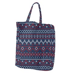 Christmas-concept-with-knitted-pattern Giant Grocery Tote by Amaryn4rt