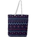 Christmas-concept-with-knitted-pattern Full Print Rope Handle Tote (Large) View1