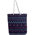 Christmas-concept-with-knitted-pattern Full Print Rope Handle Tote (Large) View2