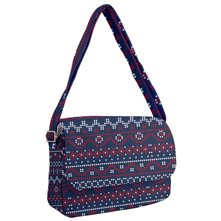 Christmas-concept-with-knitted-pattern Courier Bag