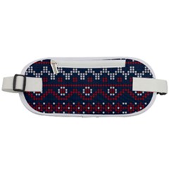 Christmas-concept-with-knitted-pattern Rounded Waist Pouch by Amaryn4rt