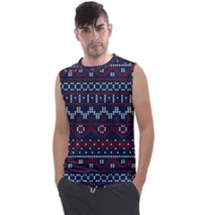 Christmas-concept-with-knitted-pattern Men s Regular Tank Top by Amaryn4rt