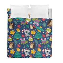 Colorful-funny-christmas-pattern  --- Duvet Cover Double Side (full/ Double Size) by Amaryn4rt