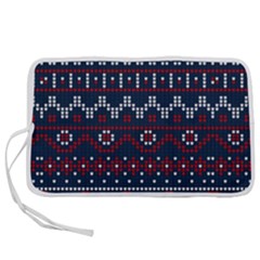 Christmas-concept-with-knitted-pattern Pen Storage Case (l) by Amaryn4rt