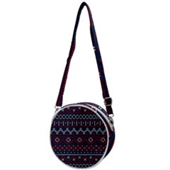 Christmas-concept-with-knitted-pattern Crossbody Circle Bag by Amaryn4rt