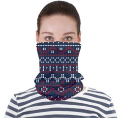 Christmas-concept-with-knitted-pattern Face Seamless Bandana (adult) by Amaryn4rt