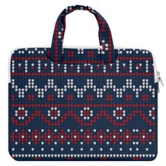 Christmas-concept-with-knitted-pattern Macbook Pro 13  Double Pocket Laptop Bag by Amaryn4rt