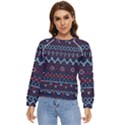 Christmas-concept-with-knitted-pattern Women s Long Sleeve Raglan T-Shirt View1