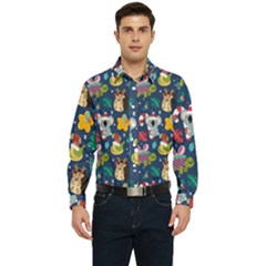 Colorful-funny-christmas-pattern  --- Men s Long Sleeve  Shirt by Amaryn4rt