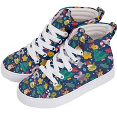 Colorful-funny-christmas-pattern  --- Kids  Hi-top Skate Sneakers by Amaryn4rt