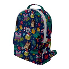 Colorful-funny-christmas-pattern  --- Flap Pocket Backpack (large) by Amaryn4rt