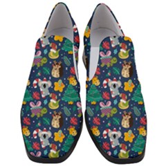 Colorful-funny-christmas-pattern  --- Women Slip On Heel Loafers by Amaryn4rt